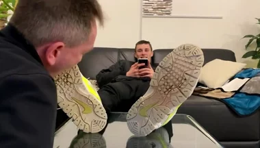 German smoking master sneaker licking