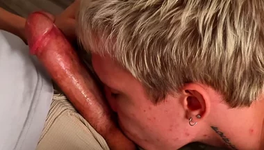 Big Cock Guy with Athletic Body Fucks Deep in Twink's Throat and Fills His Tight Ass with Cum