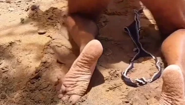 Ladysilva Compilation on the Naked Beach Showing off Her Hot Ass