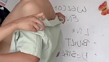 I'm Late to Class Because I Sucked Dicks in the College Bathroom, and to Make It up to My Teacher, I Let Him Fuck My Ass.