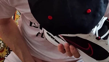 Licks Cum From Nike's Sneakers