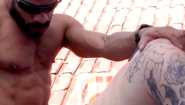 It Was a Rooftop Soccer Game, but the Straight Guy's Girlfriend Showed up.