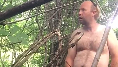 Outside Being Wild Jerking off