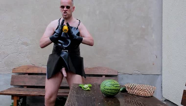The Horny Rubber Gardener - Crushing Vegetables & Boot Care